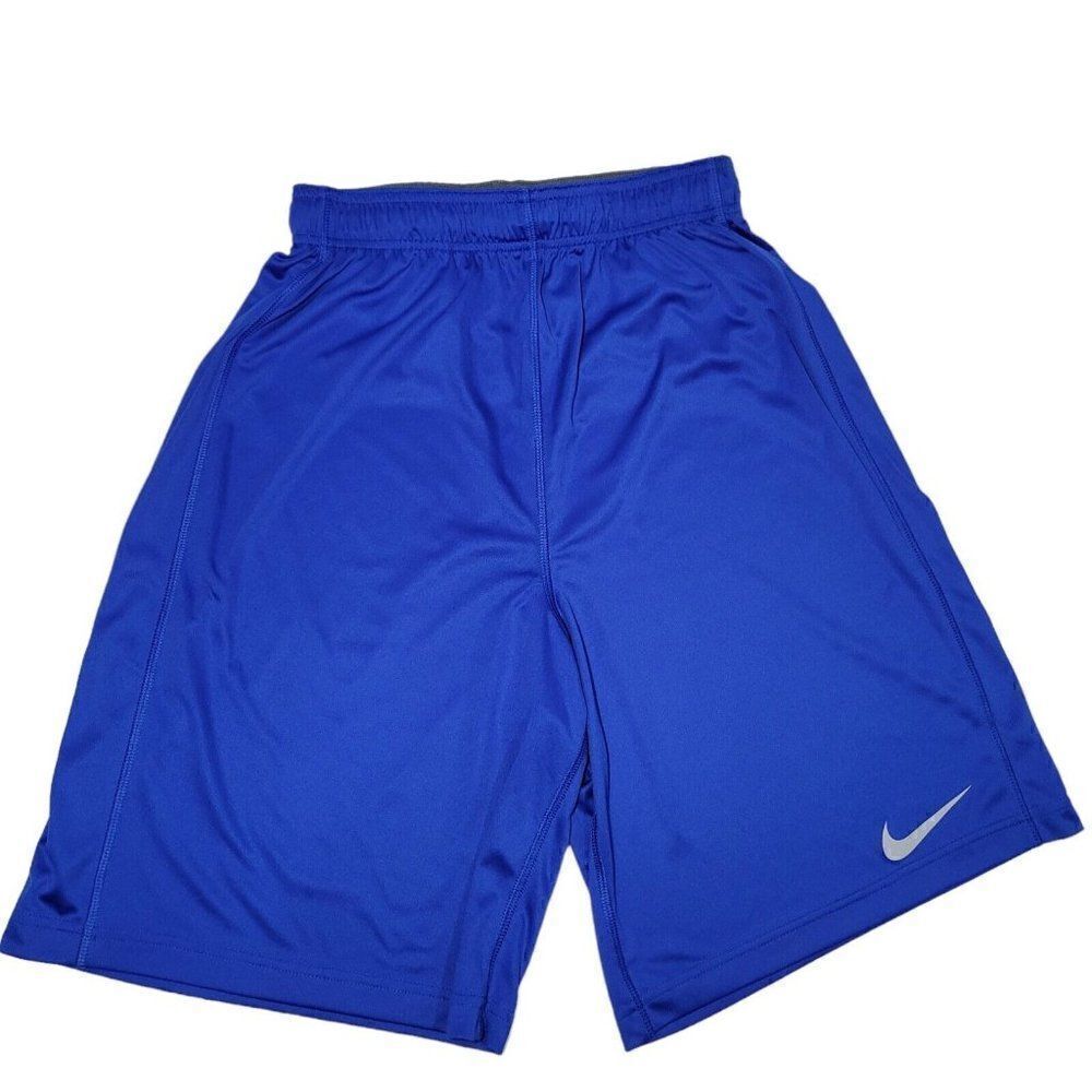 Nike Basketball‎ Shorts Boys Youth Size Medium Dri Fit Blue Drawstring Waist EUC